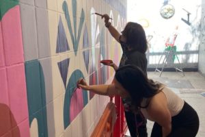 Kidderminster College Students Painting The Comberton Hill Underpass