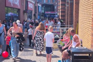 Weavers Wharf crowd plus mini farm